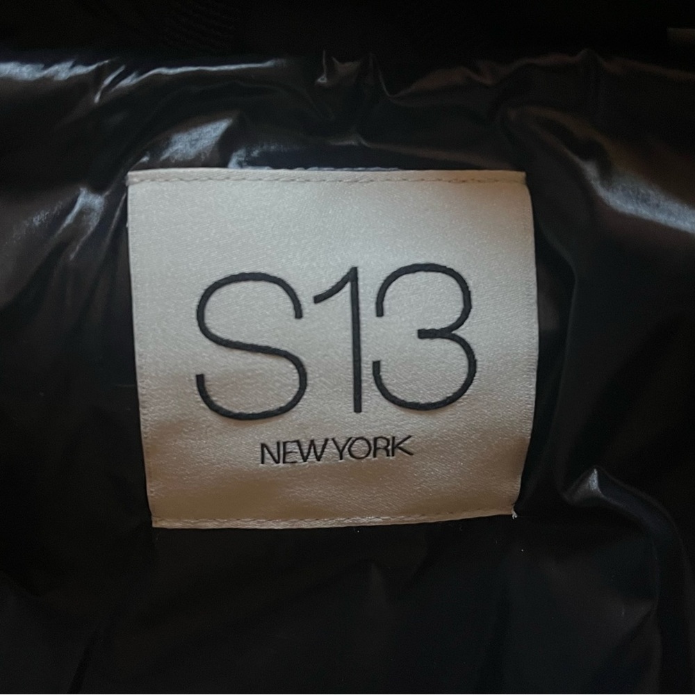 NWOT SAKS 5th-S13 New York, 3/4 Puffer Down Faux Fur Hood, Belt - Picture 16 of 16